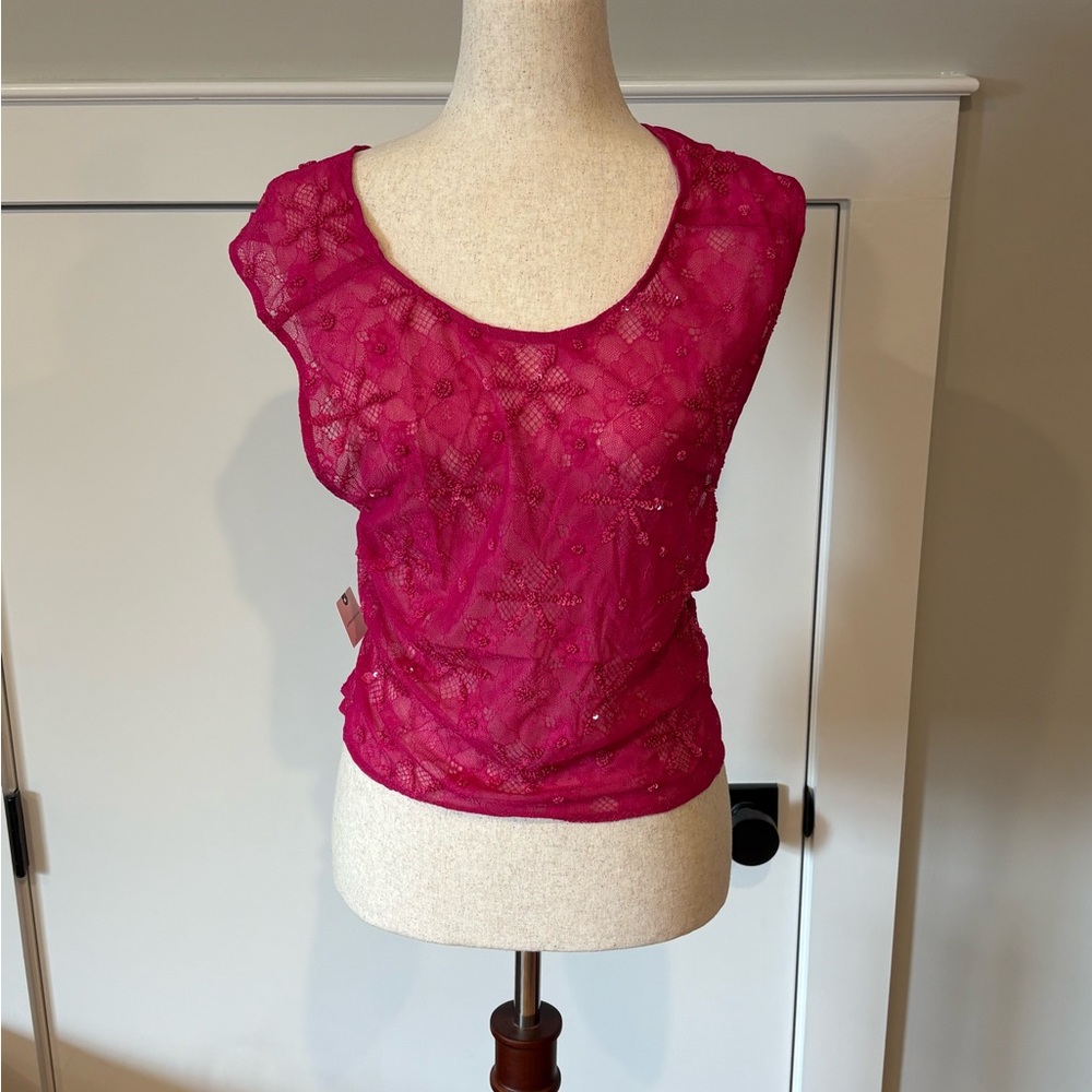 New Anthropologie backless sequin top. Size large